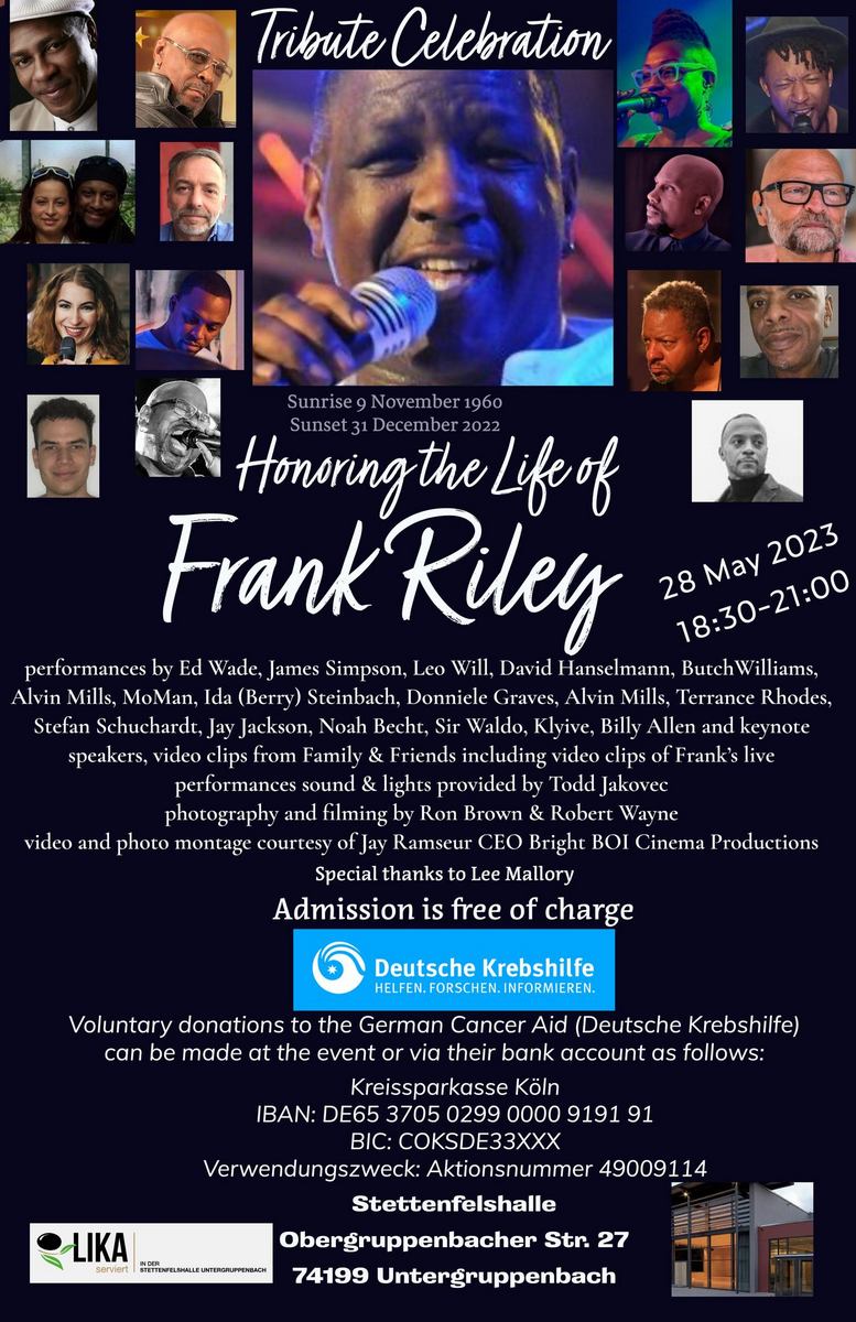 Tribute Celebration Frank Riley