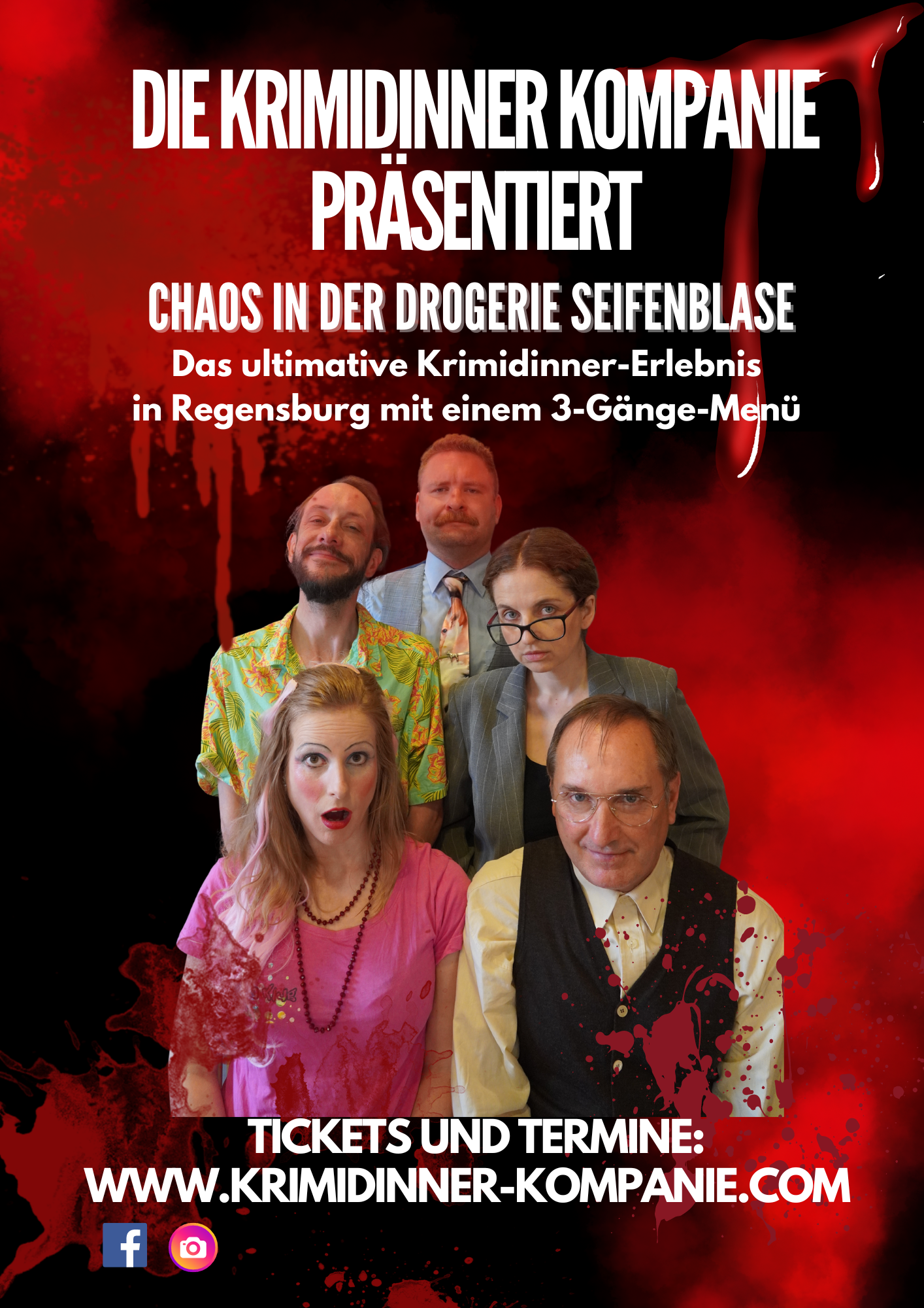 Krimidinner Chaos in der Drogerie Seifenblase