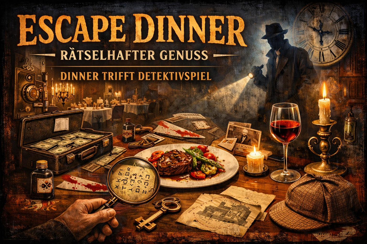 Escape Dinner – Rätselhafter Genuss Dinner trifft Detektivspiel
